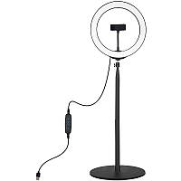 Кольцевая USB LED лампа Puluz PKT3039 10.2"+ настільне креплення 140 см 3855099