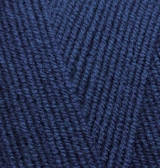 Нитки пряжа для в'язання напіввовна Lana Gold 800 Лана голд 800 від Alize Алізе № 58 - темно синій
