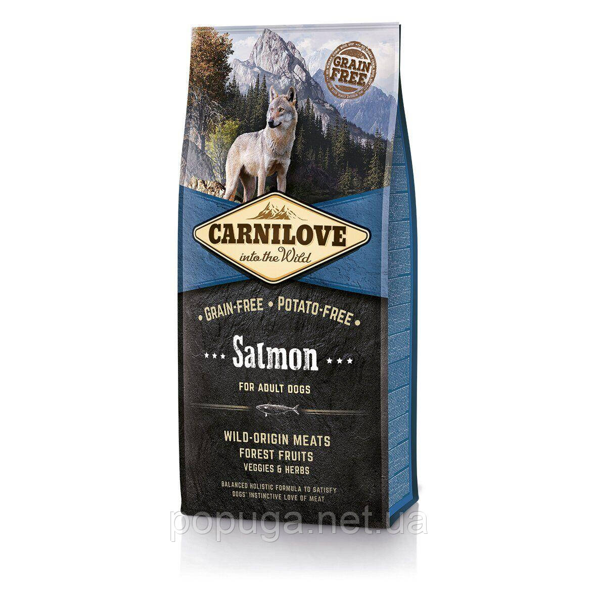 Корм для дорослих собак усіх порід Carnilove Salmon Adult (лосось), 12 кг