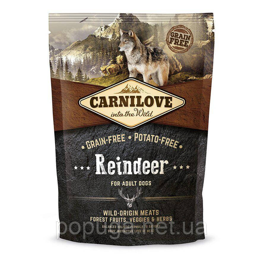 Корм для дорослих собак усіх порід Carnilove Raindeer (севірний олень), 1,5 кг