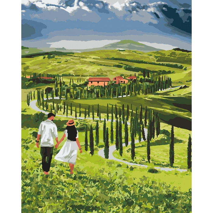 Картини за номерами - Прогулянка з коханим 40*50 см КНО2285
