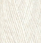Нитки пряжа для в'язання напіввовна Lana Gold 800 Лана голд 800 від Alize Алізе № 62 - молочний