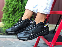 Женские кроссовки Nike Zoom 2K кожаные стильные черные