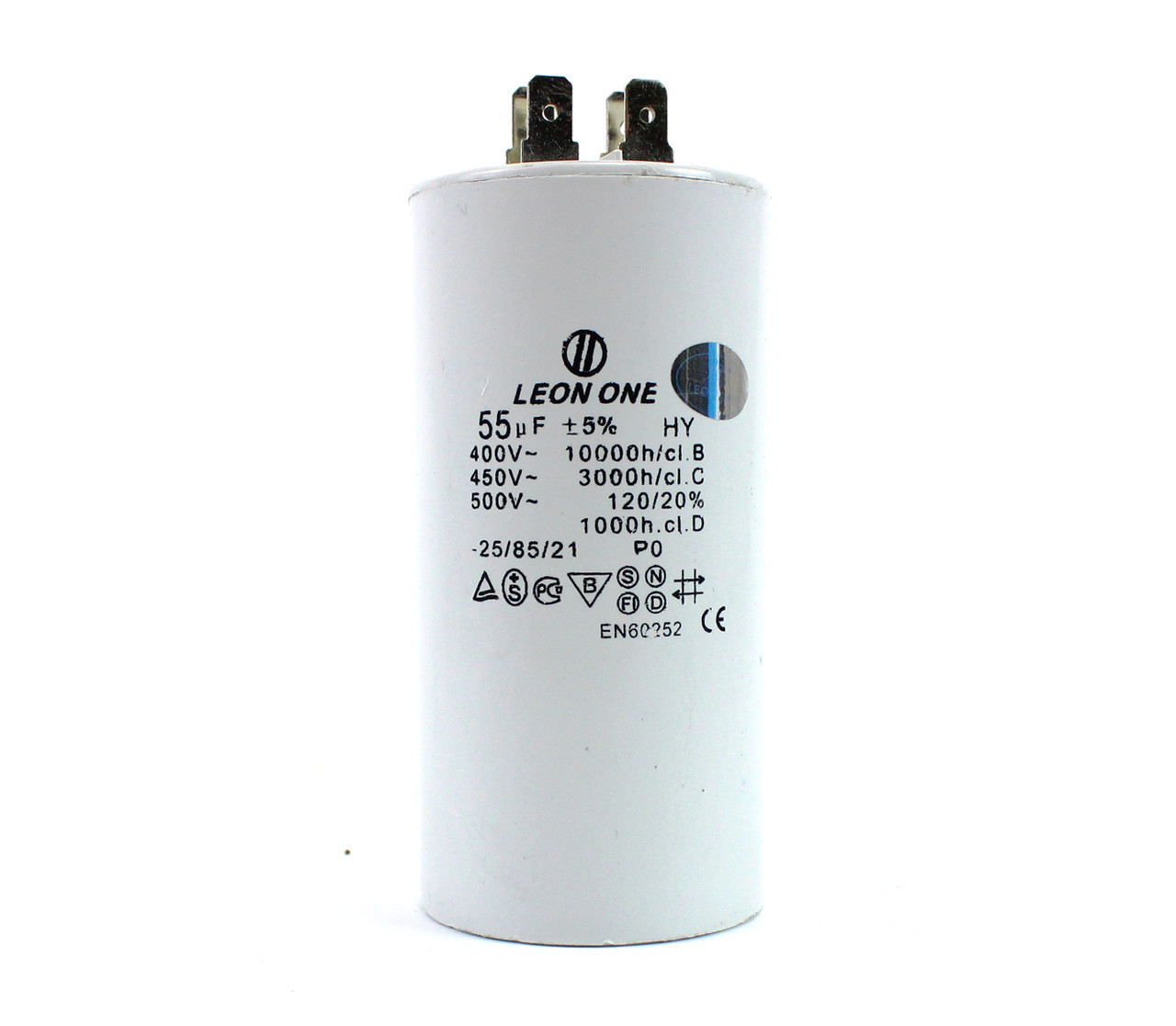 Конденсатор CBB60 55 мкФ 450 V, з клемами (Leon One)