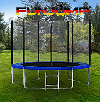 Батут Fun Jump 312 см з сіткою і драбинкою