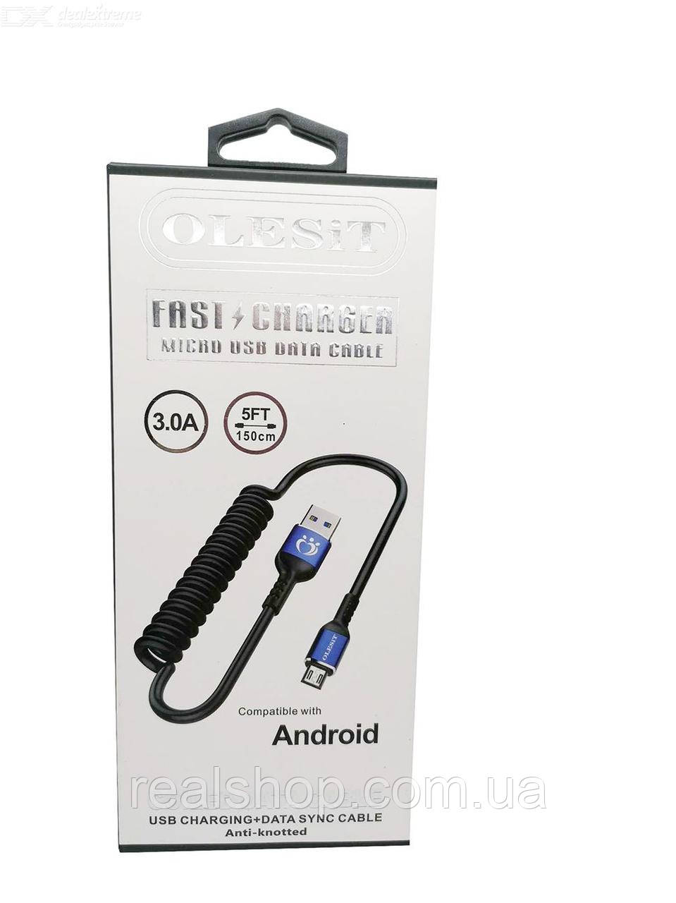 Кабель microUSB OLESiT UNS-K168 1.5м., фото 1