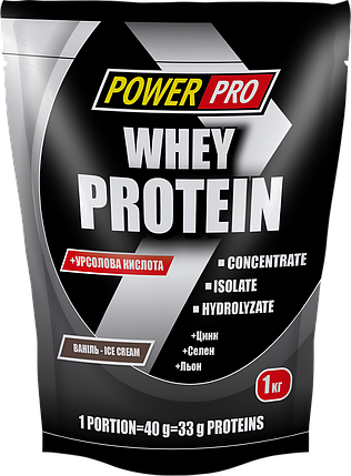 Протеїн Power Pro Whey Protein 1 кг (ваніль), фото 2