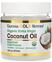 Кокосовое масло California Gold Nutrition органическое холодного отжыма 473 мл