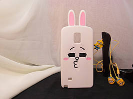 Об'ємний 3D силіконовий чохол для Samsung Note 4 Galaxy N910C Кролик