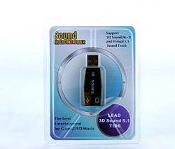 Sound audiocontroller \ Звукова карта USB 3D sound 5.1