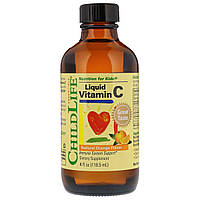 Рідкий Вітамін С для Дітей, Смак Апельсина, Liquid Vitamin C, ChildLife, 118,5 мл