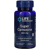 Супер Карнозин, Super Carnosine, Life Extension, 500 мг, 60 капсул вегетаріанських
