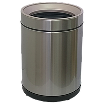Відро для сміття JAH 10 л круглий срібний металік без кришки з внутрішнім відром