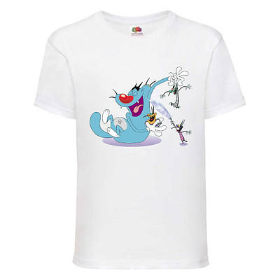 Футболка дитяча Оггі і таргани (Oggy and cockroaches) біла (top OG1 wh)