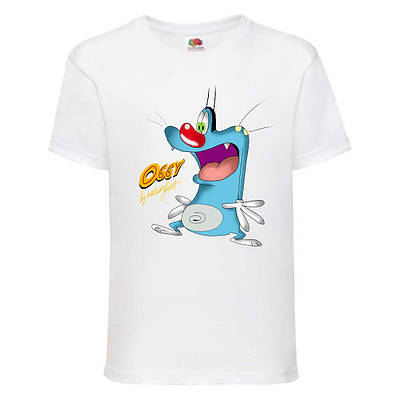 Футболка дитяча Оггі і таргани (Oggy and cockroaches) біла (top OG6 wh)