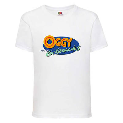 Футболка дитяча Оггі і таргани (Oggy and cockroaches) біла (top OG7 wh)