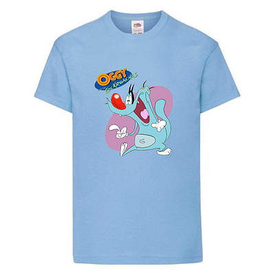 Футболка дитяча Оггі і таргани (Oggy and cockroaches) блакитна (top OG lbl5)