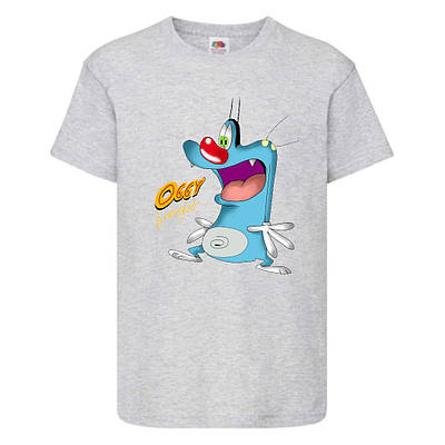 Футболка дитяча Оггі і таргани (Oggy and cockroaches) сіра (top OG gr7)