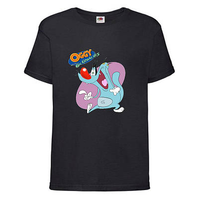Футболка дитяча Оггі і таргани (Oggy and cockroaches) чорна (top OG blc5)