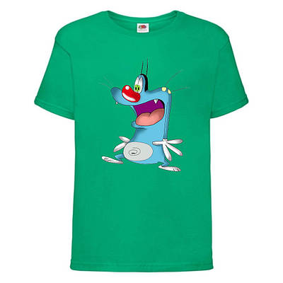 Футболка дитяча Оггі і таргани (Oggy and cockroaches) зелена (top OG grn1)