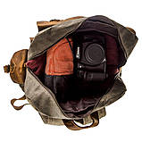Рюкзак для подорожей Vintage 20108 Сірий, фото 5