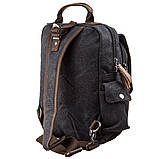 Сумка-рюкзак на одне плече Vintage 20143 Чорна, фото 2