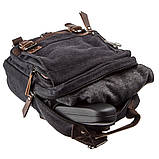 Сумка-рюкзак на одне плече Vintage 20143 Чорна, фото 3