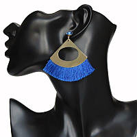 Сині сережки з бахромою Ибони