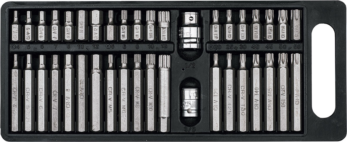 Набір біт 40ед HEX,TORX,SPLINE Міол 58-541