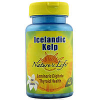 Йод Ламінарія Ісландська Nature's Life Icelandic Kelp 250tab