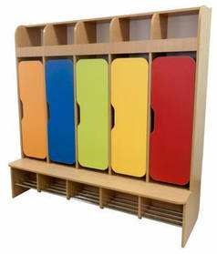 Шафа дитяча 5-місна з фігурними дверима (хромовані труби)