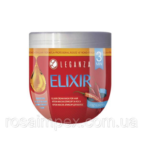 Крем-маска для волосся "Еліксир із капсаїцином" LEGANZA ELIXIR