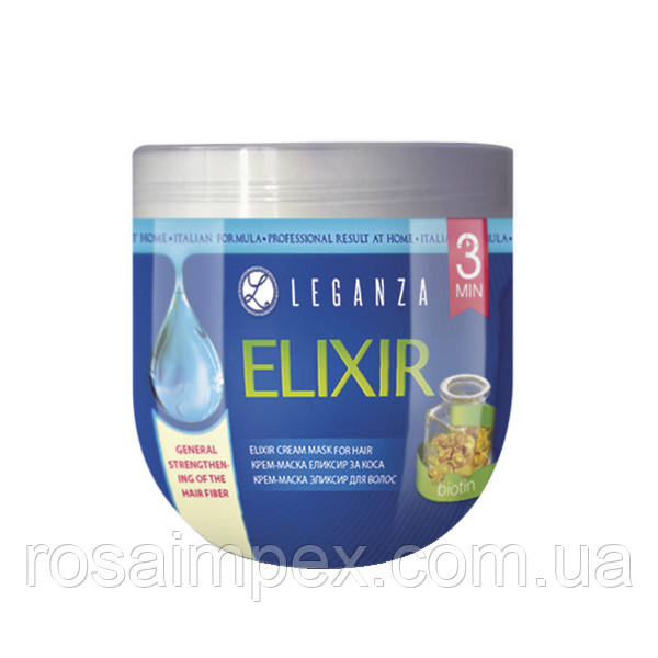 Крем-маска для волосся  “Эликсир с биотином” LEGANZA ELIXIR