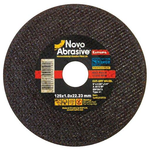 Круг відрізний по металу NOVOABRASIVE Extreme 125х1,0х22.23