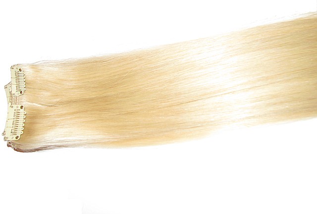 Прядь натуральных волос на заколке блонд 9 грамм - фото 3 - id-p3609795