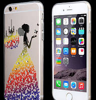 Чохол для iPhone 6 6S силіконовий метелика зі стразами