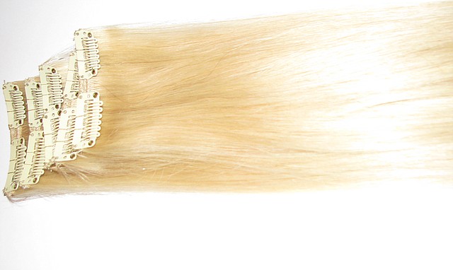 Прядь натуральных волос на заколке блонд 9 грамм - фото 4 - id-p3609795