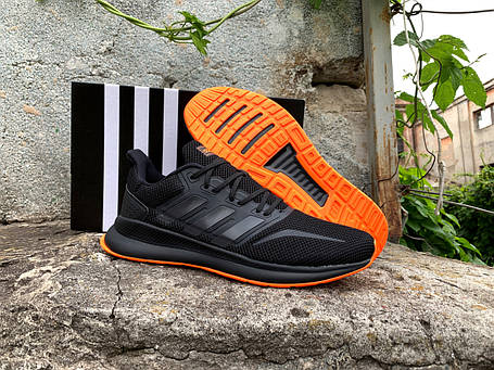 Чоловічі кросівки Adidas Runfalcon Black чорні, фото 1