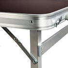 Набір Folding Table для пікніка посилений, стіл 120×60 см, з 4 складними стільцями, чемодан-формат, фото 7