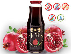 Гранатовий сік із свіжих гранат прямого віджиму Mr Juice, БЕЗ ЦУКРУ 1л