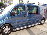 Пороги боковые (подножки) для Renault Trafic 2015-,,, нерж d51mm