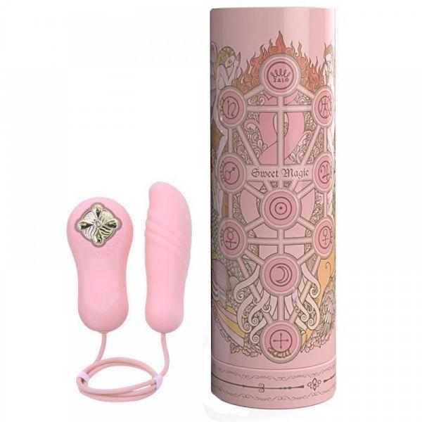 Яйце вібратор з пульсацією і функцією підігріву Zalo Temptation Fantasy Fairy Pink Рожевий, фото 1