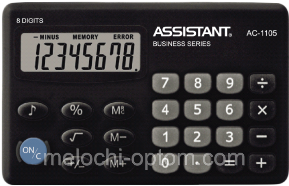 Калькулятор карманный ASSISTANT AC-1105 чёрный