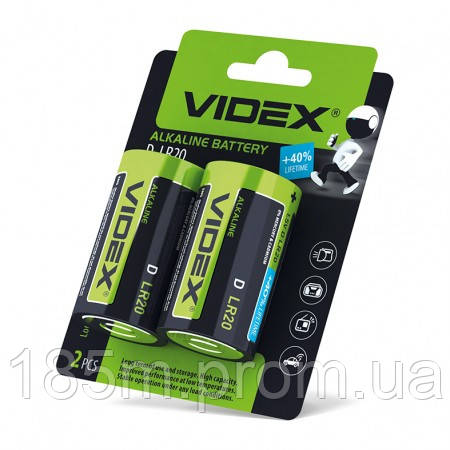 Батарейка Videx LR20 D alkaline blist 2 - фото 1 - id-p93971052