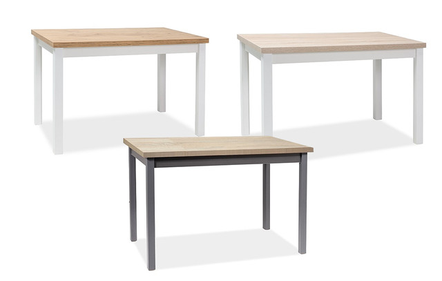 Нерозкладний обідній стіл Signal Adam 100х60см дуб/білий мат