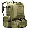 Рюкзак тактичний 55 л, B08, з підсумками, 55х40х22 см, Пісочний / Військовий штурмовий рюкзак на MOLLE, фото 6