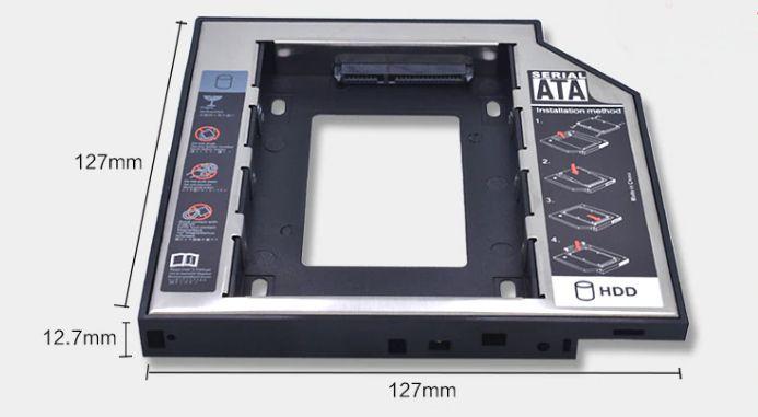 Кишеня 12.7 мм HDD/SSD 2.5" для ноутбука Optibay Caddy (разом DVD приводу)