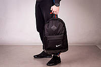 Рюкзак Nike городской стильный кожаное дно черное, цвет черный