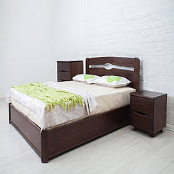 Ліжко дерев'яне двоспальне Нова з підіймальним механізмом