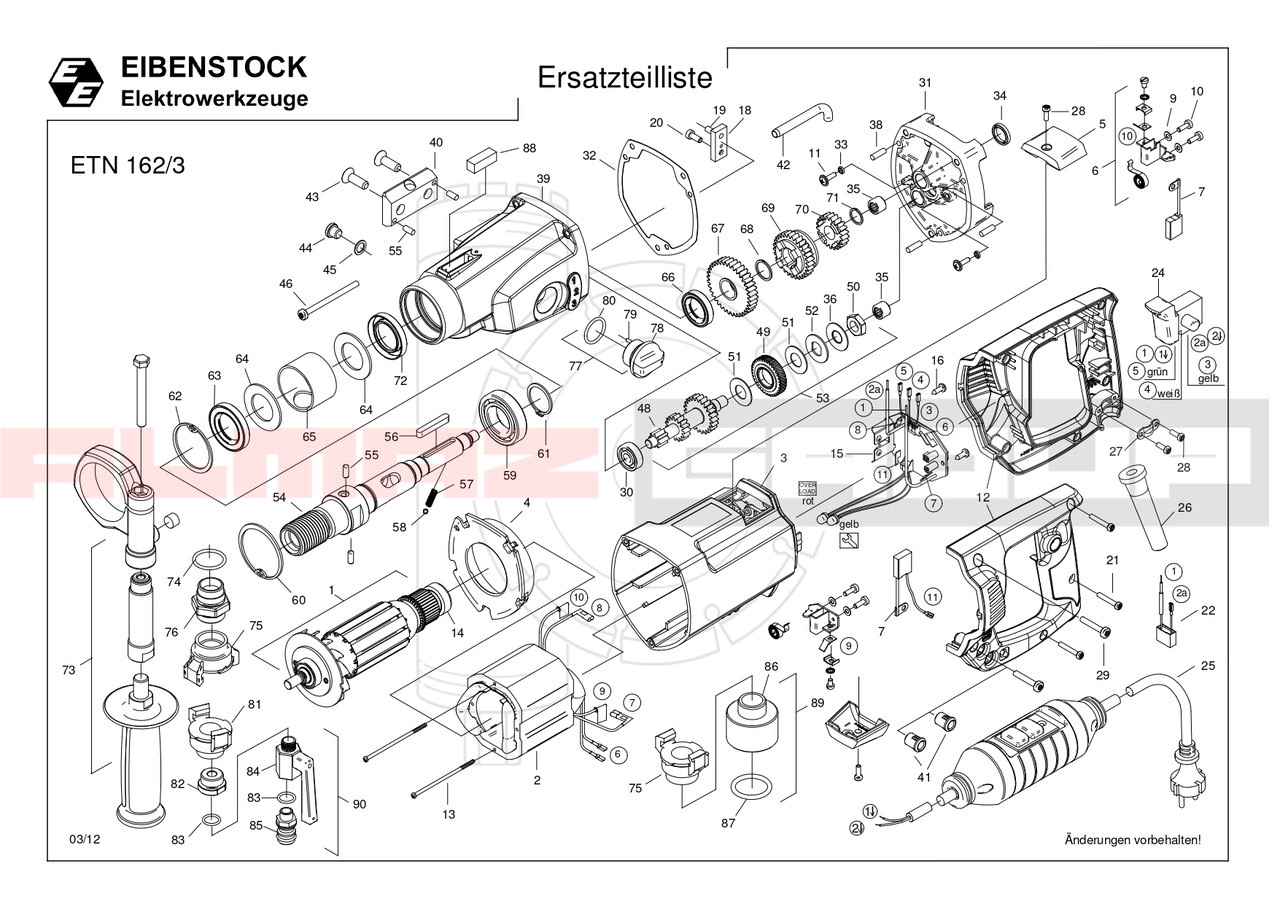 Запчастини Eibenstock ETN 162/3 (схема), фото 1
